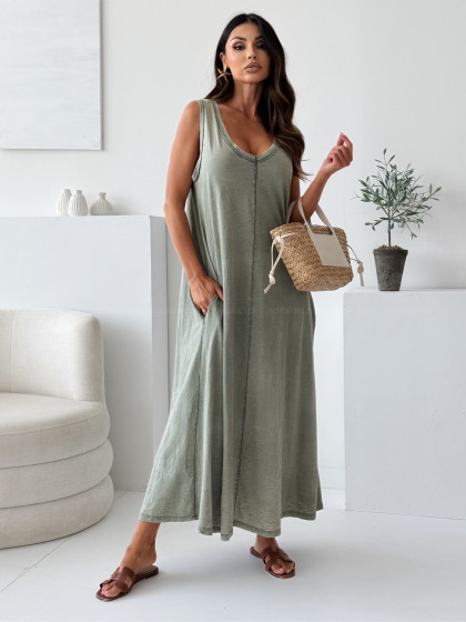 Sukienka maxi TREVISO khaki...