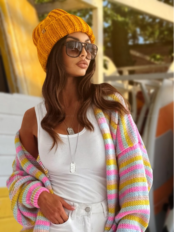 Czapka beanie WOOL sweet mango