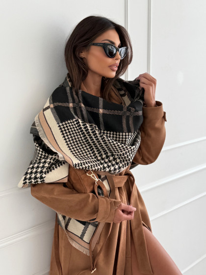 Szal STREET BEIGE/BLACK w...