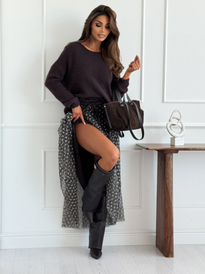 Sweter MORRIS CHOCOLATE z...