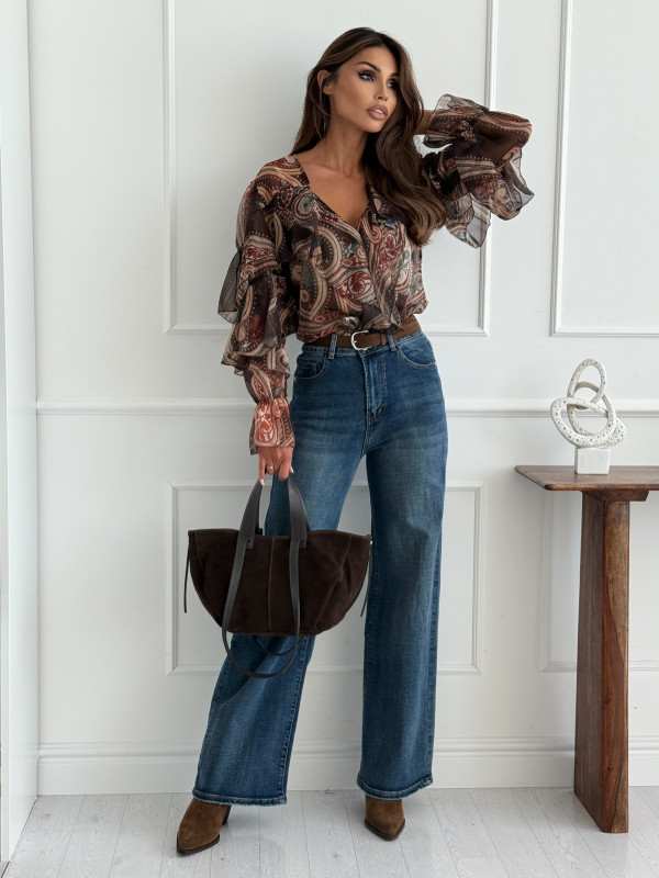 Spodnie jeansowe PETER WIDE LEG
