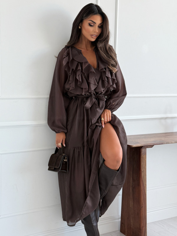 Sukienka maxi LOTTIE chocolate