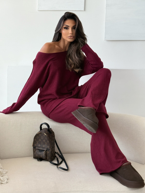 Komplet swetrowy BRONTE BURGUND