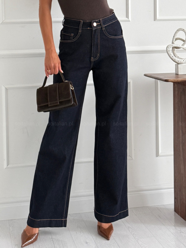 Spodnie jeansowe ASHTON WIDE LEG denim