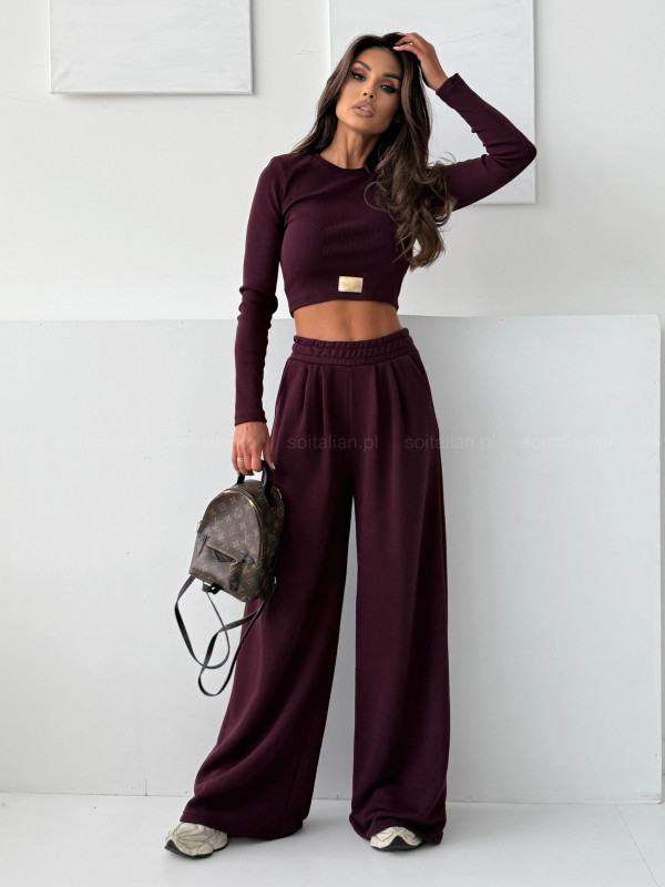 Komplet dresowy BRONX BURGUND (bluzka+spodnie)