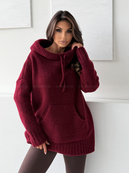 Swetrowa bluza z kapturem...