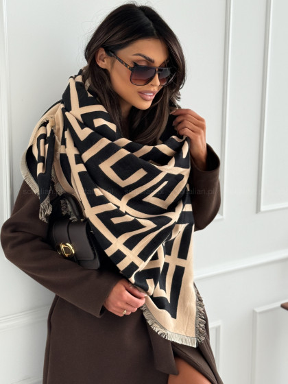 Chusta LOGO black/beige
