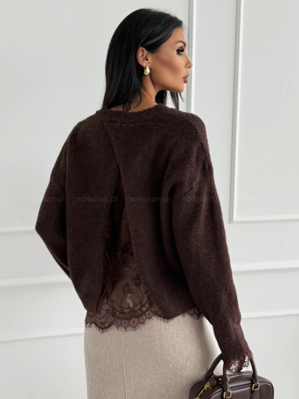 Sweter HALLIE CHOCOLATE z...