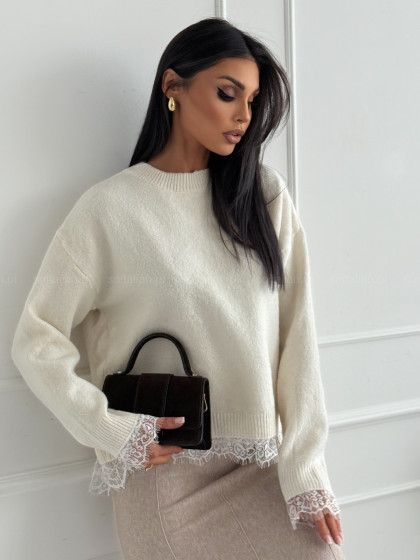Sweter HALLIE CREAMY z...