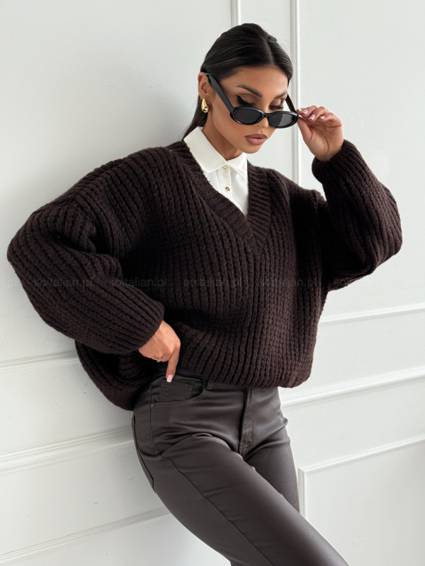 Sweter TESSERE dark chocolate