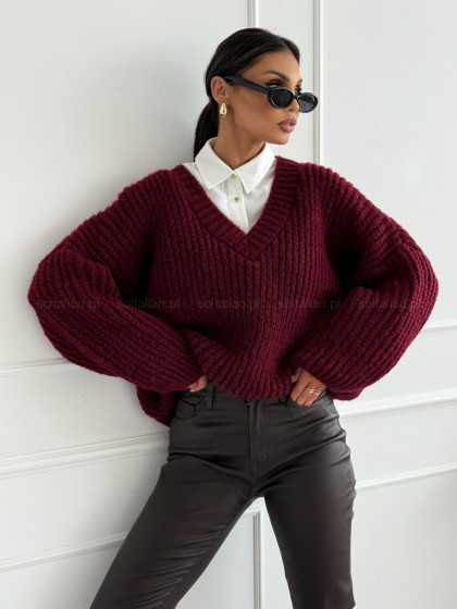 Sweter TESSERE burgund