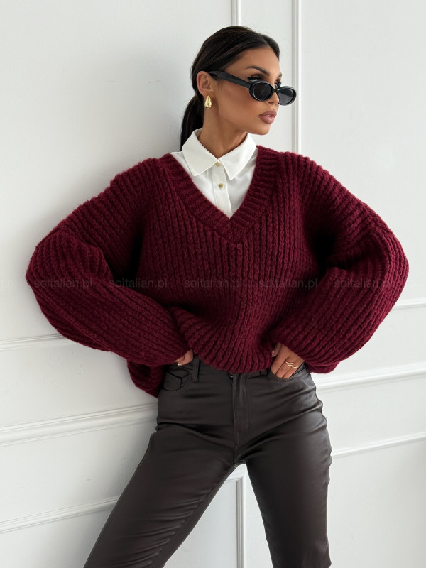 Sweter TESSERE burgund