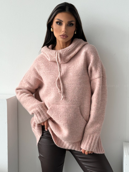 Swetrowa bluza z kapturem...