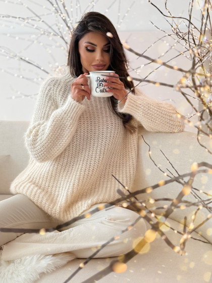 Sweter z cekinami GAIL creamy