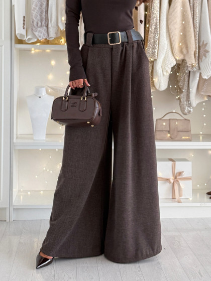 Spodnie SILAS chocolate z...