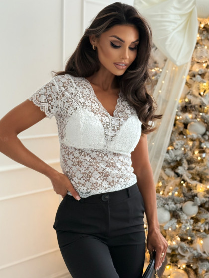 Bluzka koronkowa AIMEE white