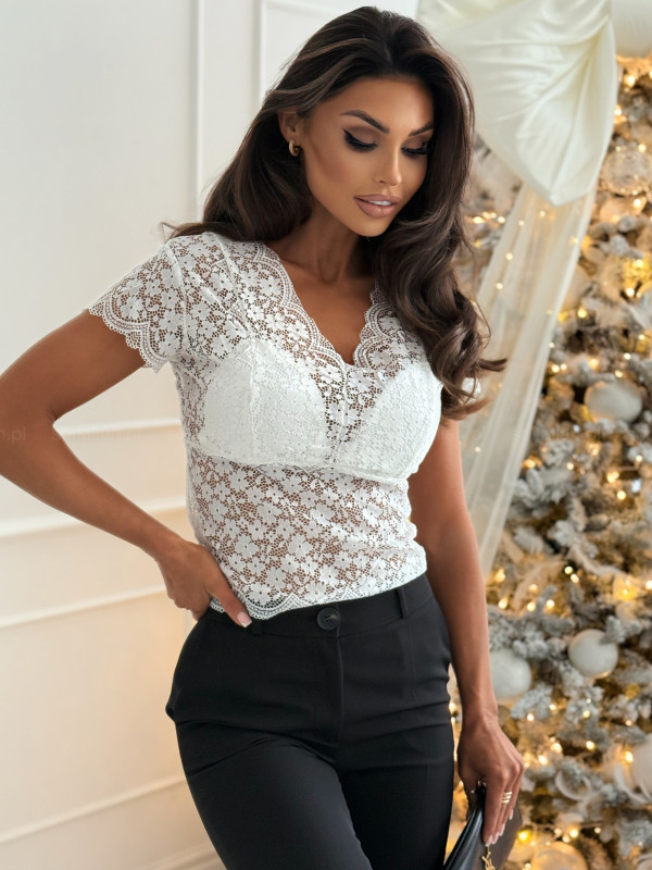 Bluzka koronkowa AIMEE white