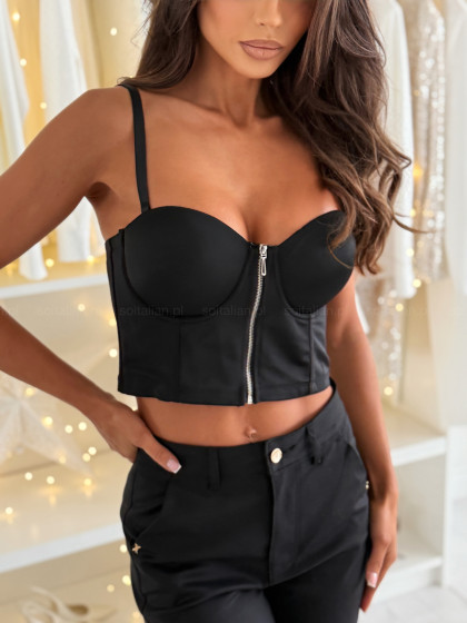 Gorset ZIPPER black