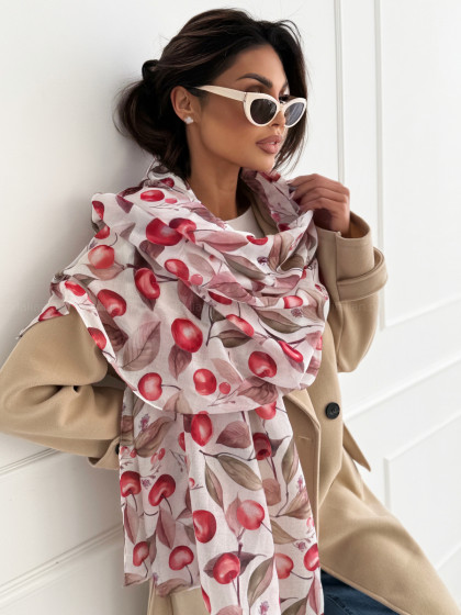 Szal CHERRIES creamy