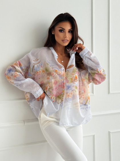 Koszula ISOBELL blue&flowers