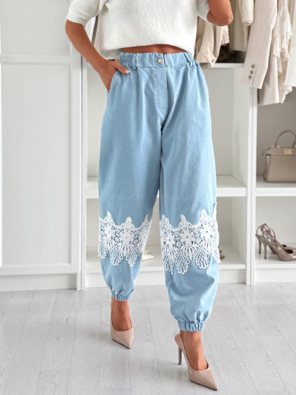 Spodnie MILAN LACE light jeans