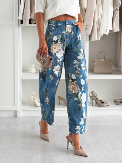 Spodnie INGLIS FLOWERS denim