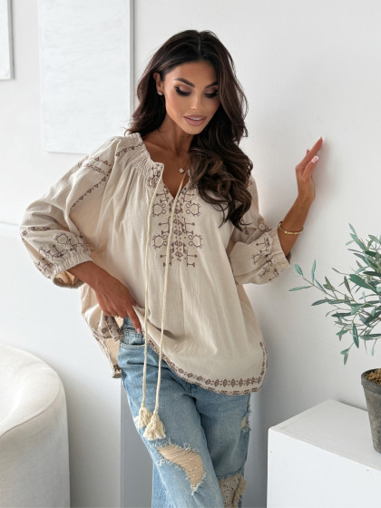 Bluzka koszulowa DEL SOFFIO...