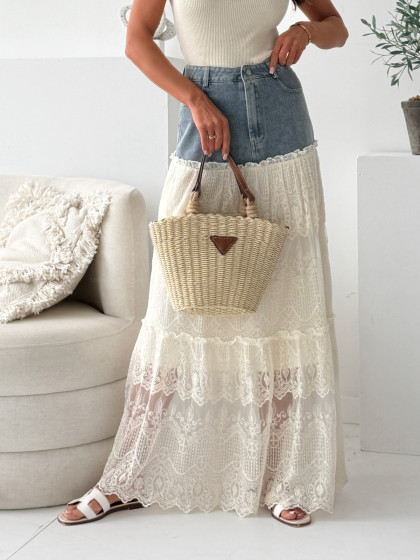 Spódnica PANARO creamy&jeans