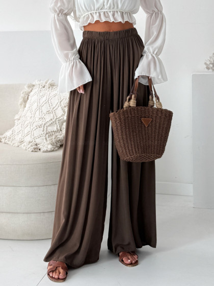 Spodnie wide VACAY chocolate